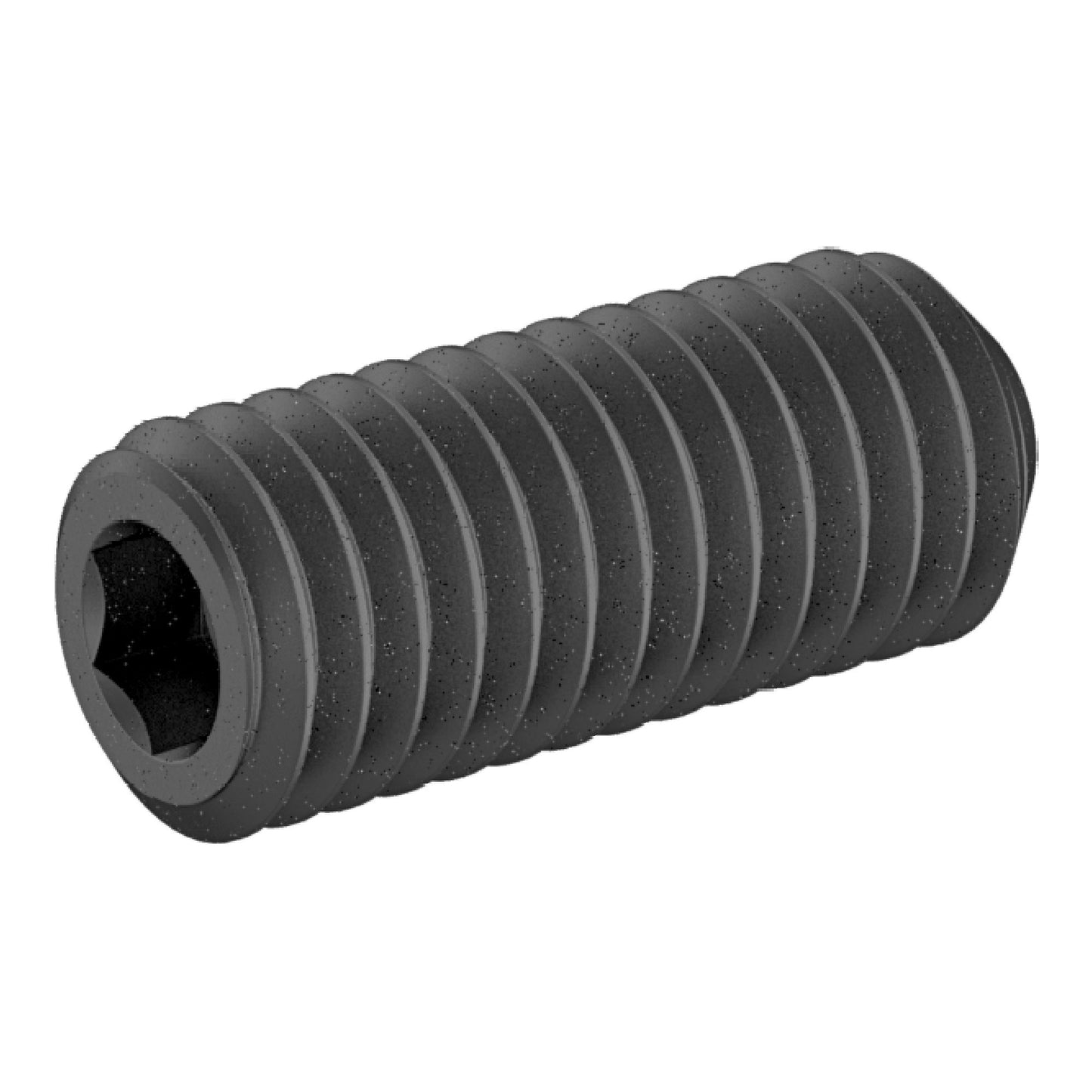 M5 x 12mm Lg (M5x0.8 Standard Thread) Socket Set Screw, Cupped Point Black Oxide Finish