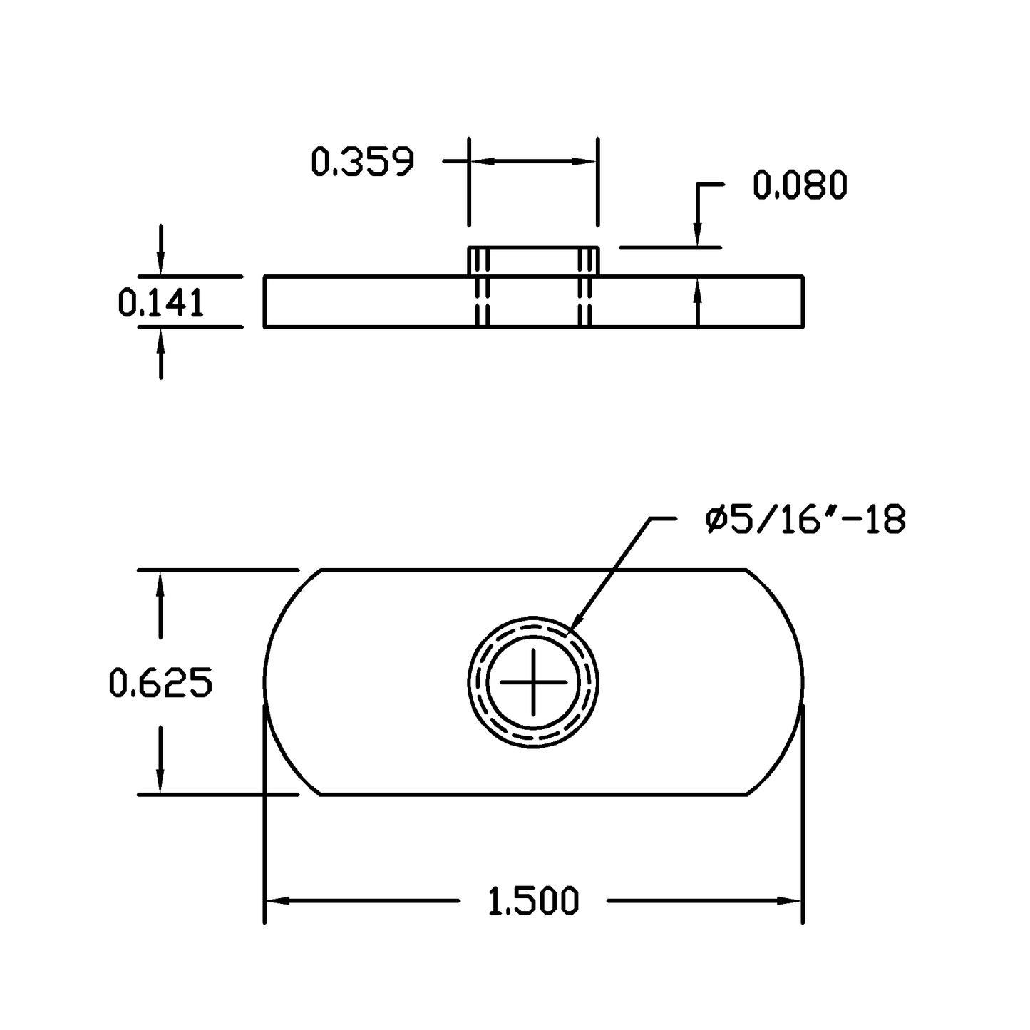 10 pc, 5/16-18 UNC Spot Weld Nut Double Tab, and, Aluminum Extrusion T-Nut