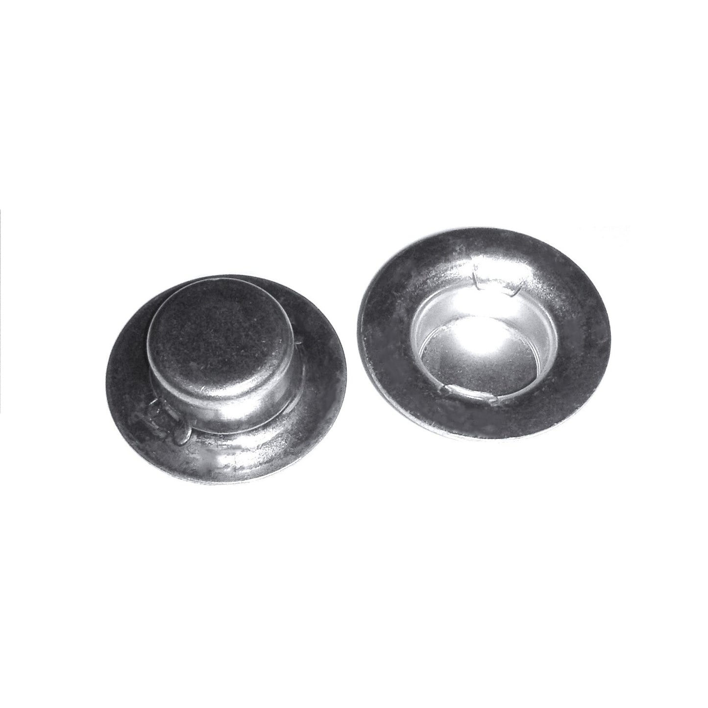 100 pc, 5/8 in Push on Pushnut pal, Axle Cap, Wheel Retainer, Zinc Mech Finish