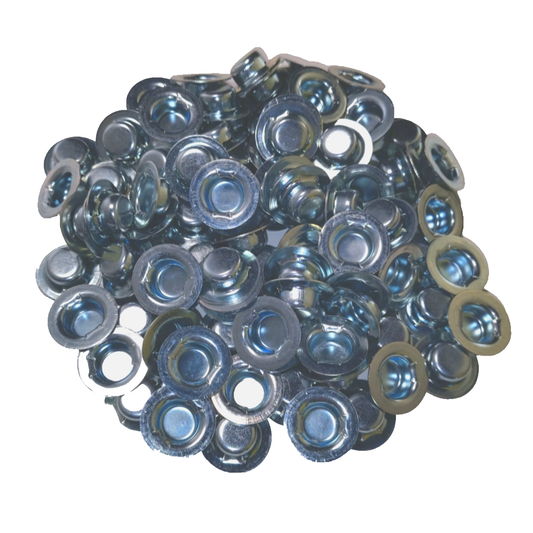 100 pc, 1/2 in Push on Pushnut pal, Axle Cap, Wheel Retainer, Zinc Mech Finish