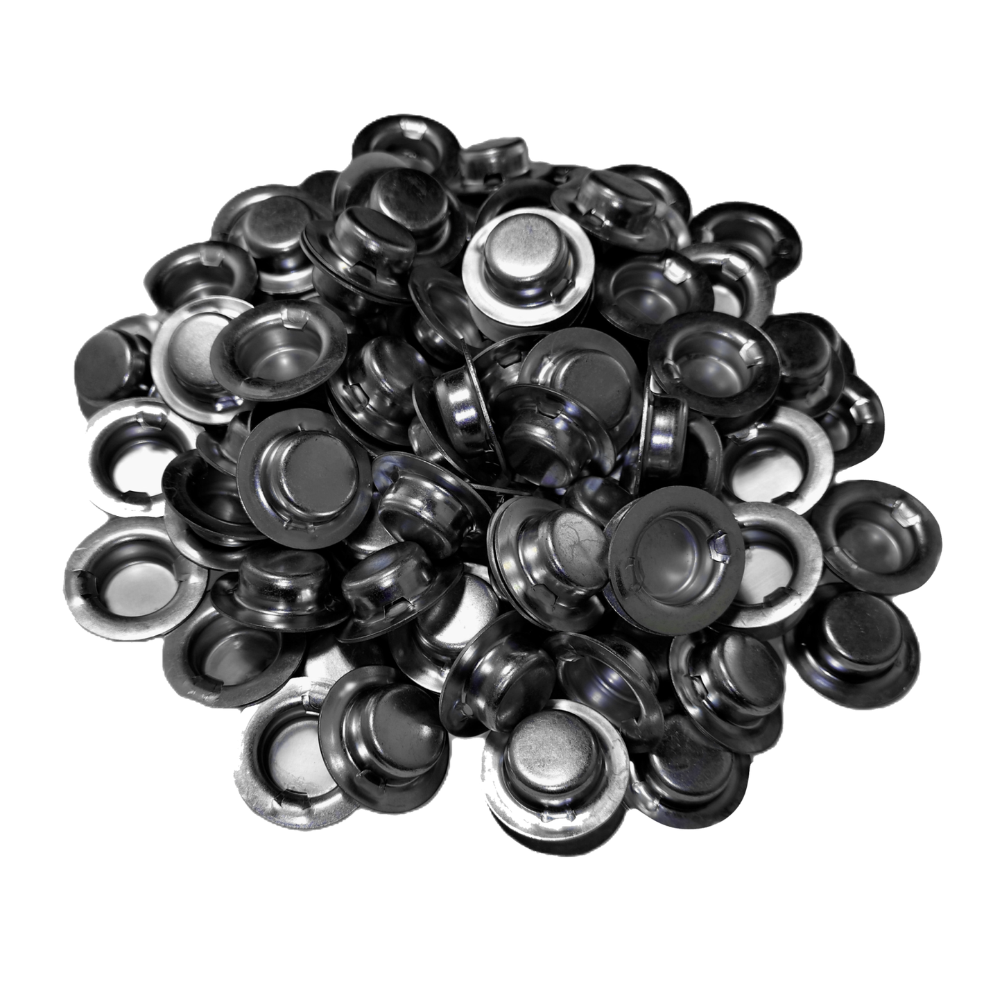 100 pc, 3/4 in Push on Pushnut pal, Axle Cap, Wheel Retainer, Zinc Mech Finish