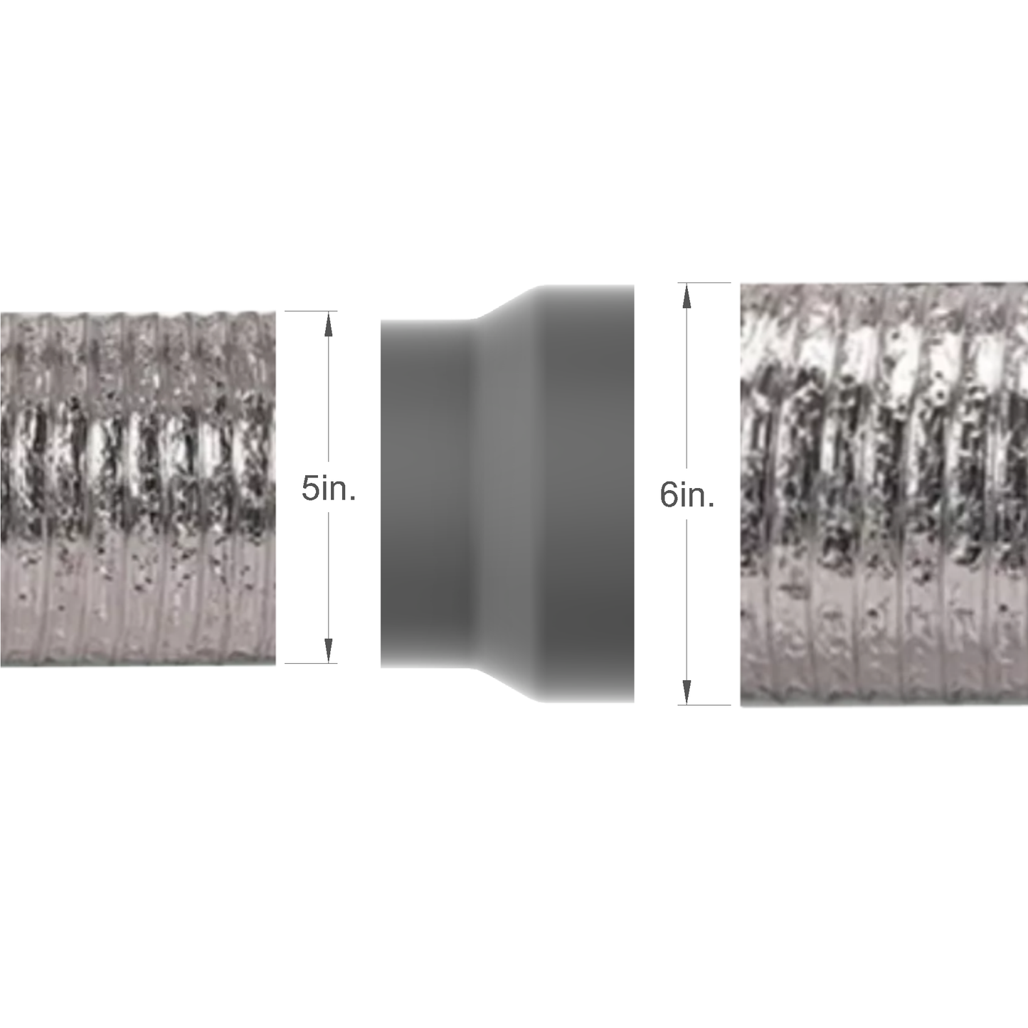 5" to 6", Duct Hose Connecter, Connector, Reducer, Expander, Adapter, in. inch, New,