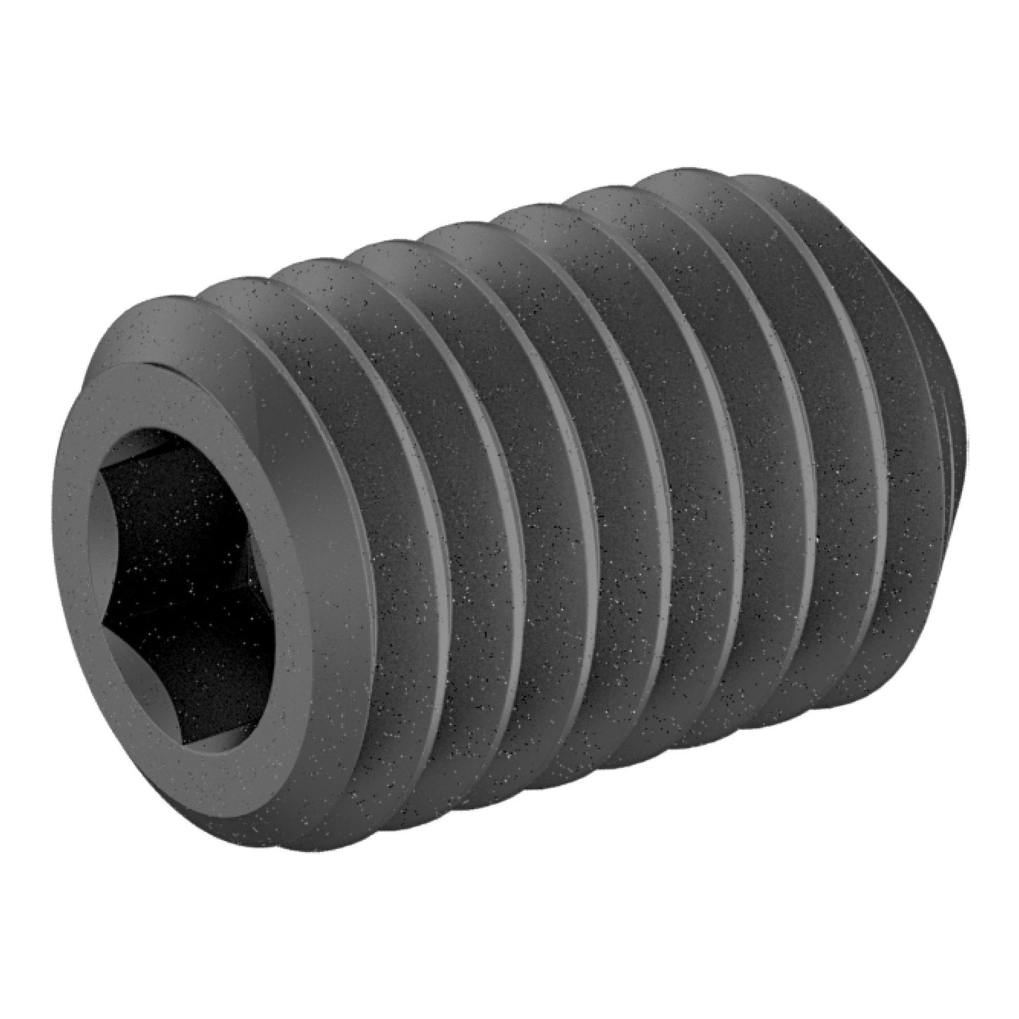 M8 x 16mm Lg (M8x1.25 Standard Thread) Socket Set Screw, Cupped Point Black Oxide Finish