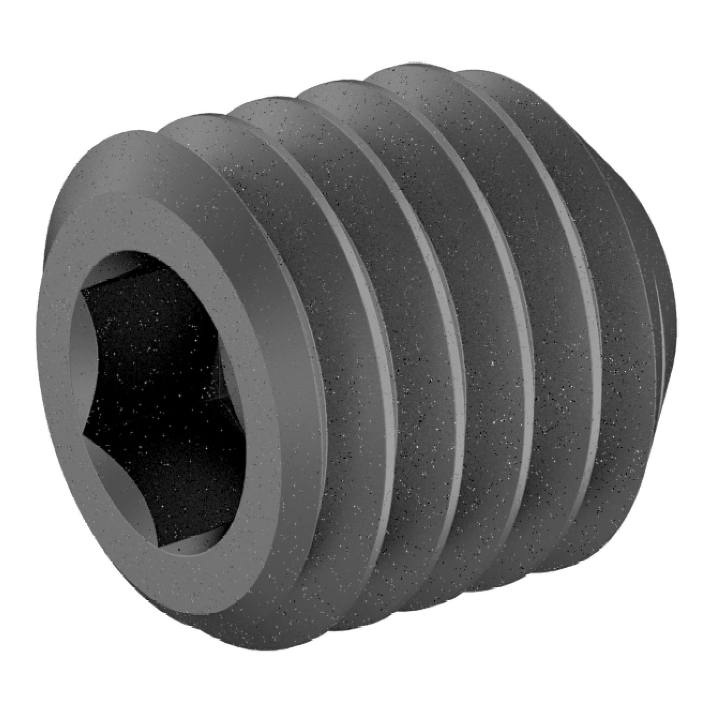 M8 x 8mm Lg (M8x1.25 Standard Thread) Socket Set Screw, Cupped Point Black Oxide Finish