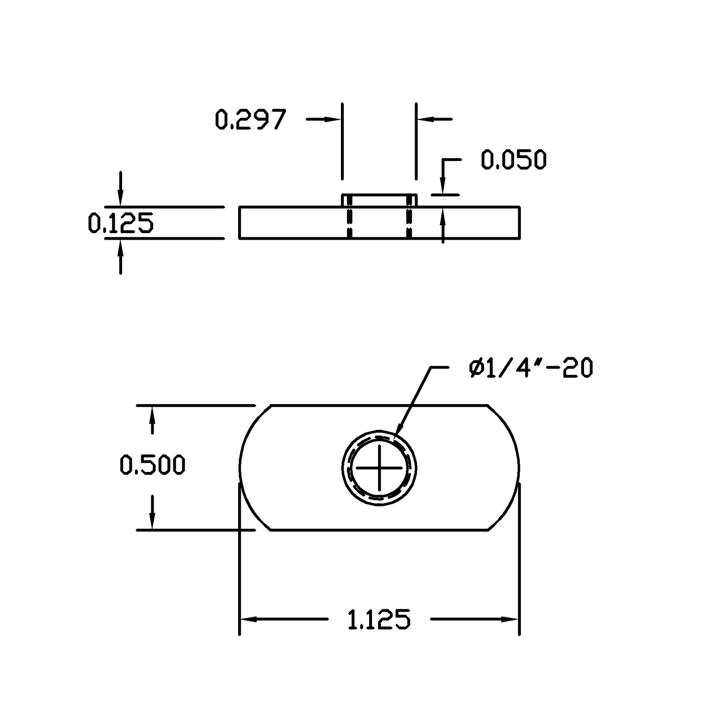 10 pc, 1/4-20 UNC Spot Weld Nut Double Tab, and, Aluminum Extrusion T-Nut